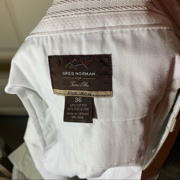 greg Norman For Tasso 5 Iron Performance Cream Shorts Size 36 Cargo Bermuda 36 - Picture 9 of 10